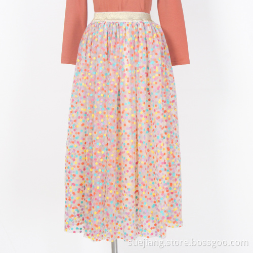 Dresses Women Long Skirt Colorful Dot Casual Dresses